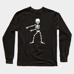 Floss like a boss flossing dancing skeleton Long Sleeve T-Shirt